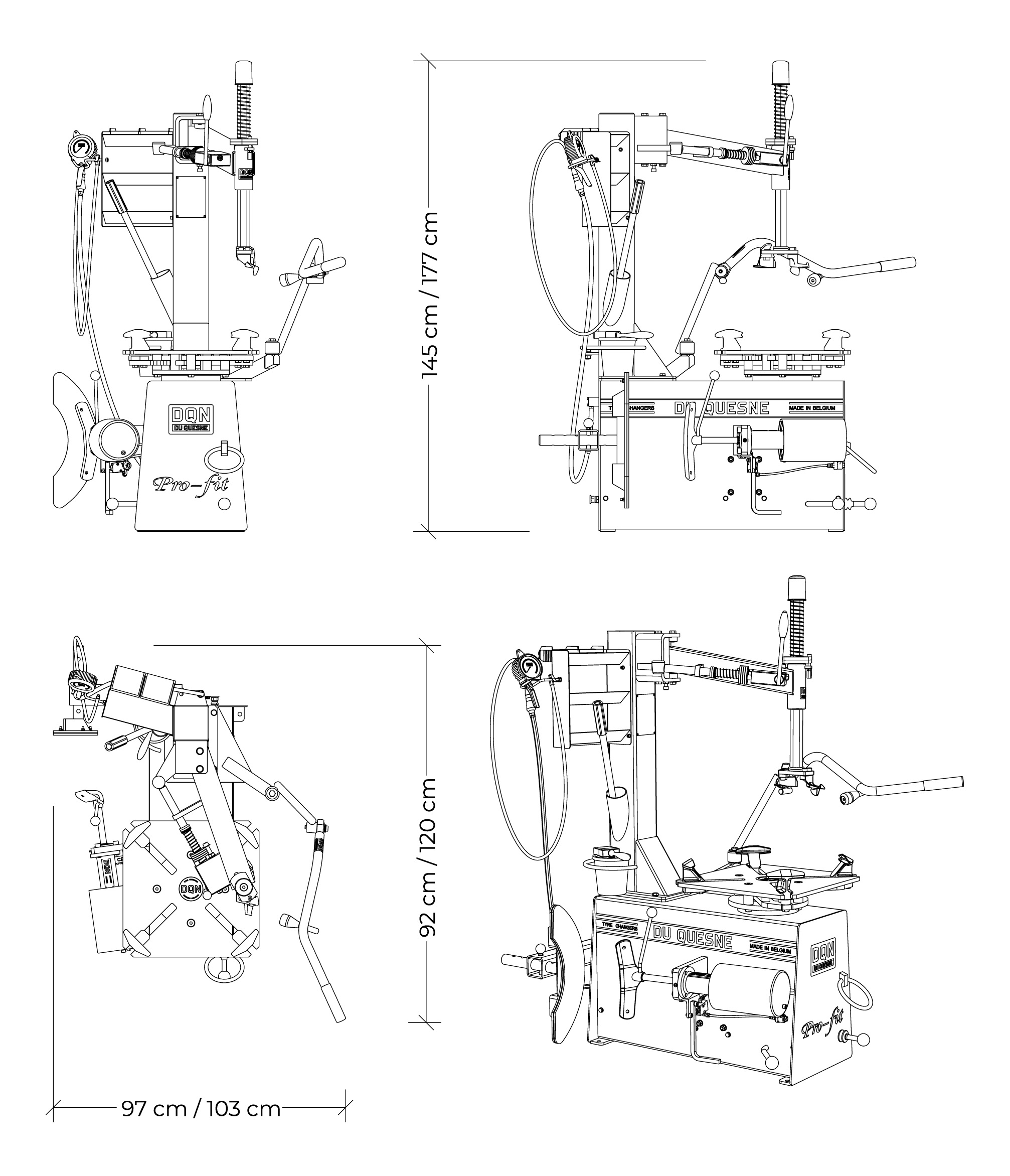 TYRE CHANGER PRO-FIT + ACCESSORIES