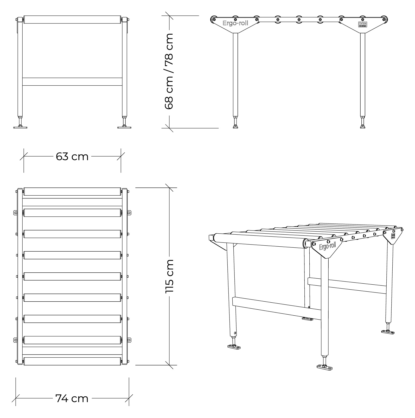 BANDENTRANSPORTTAFEL + POTEN