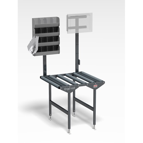 Short roller conveyor + legs Grey RAL 7016