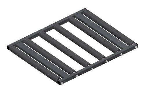 Halve kader met rollen voor er Grijs RAL 7016